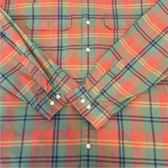 LL Bean Mens XXL Plaid Traditional Fit Long Sleeve Button Down Shirt - Picture 3 of 10